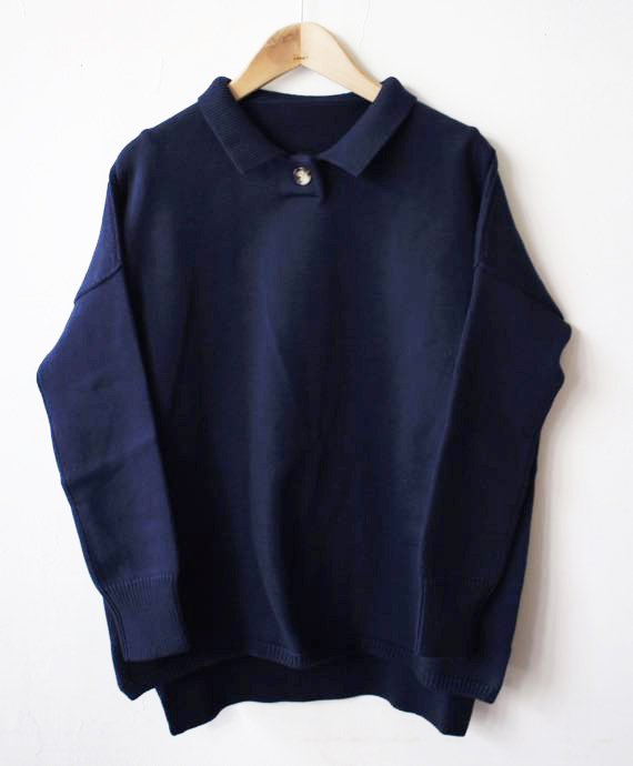 ポロ襟プルオーバー